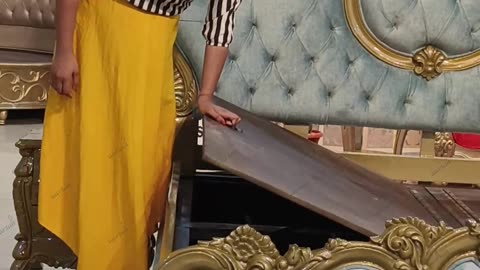 Royal Maharaja Bed with Double Storage & Side Tables | Teak Wood – Sleep Like a King!