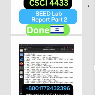 Student Work( Lab Project) | CSCI 4433 Part 2 Network Security | Ben-Gurion University