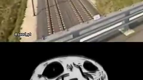 Viral: Fastest train Must watch | Troll face meme #short