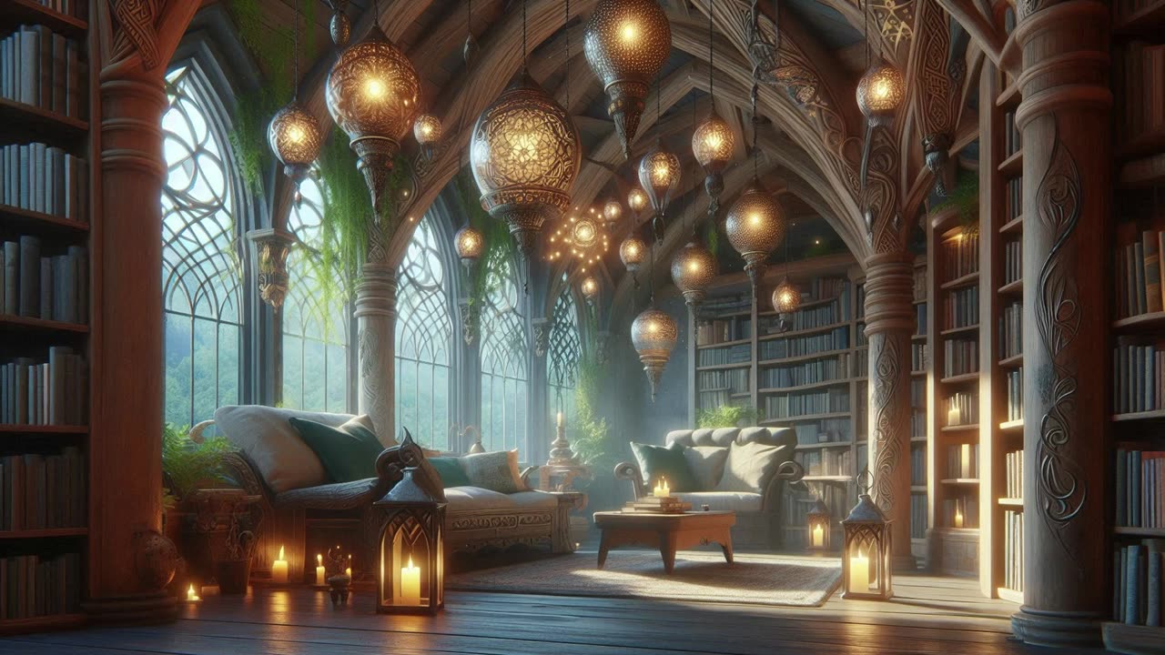 Celtic Fantasy Music | Whimsical Elven Library Ambience | Relaxing Celtic Music