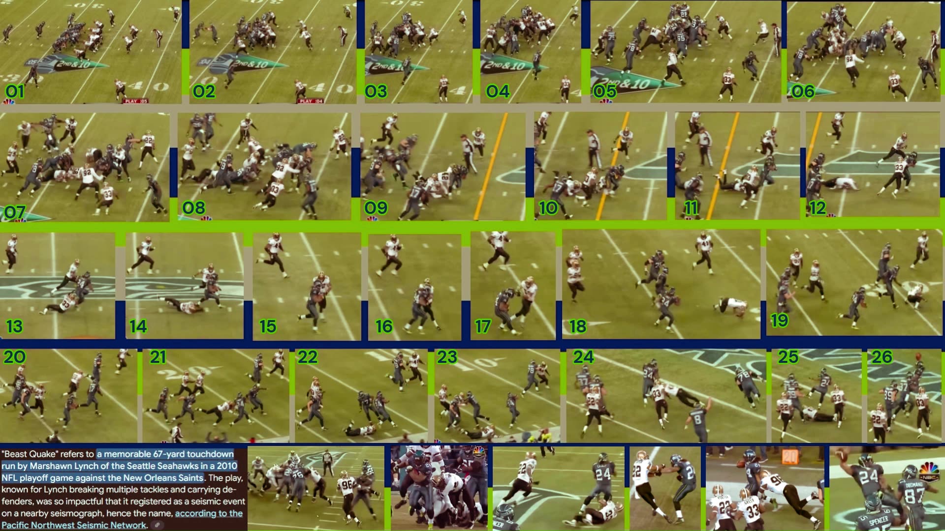 Prototype 183: Marshawn Lynch 2011 Beast Quake vs New Orleans in Wild Card