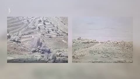 WATCH: IDF fighters are destroying outposts used by the Assad regime at the foot of Mount Hermon.