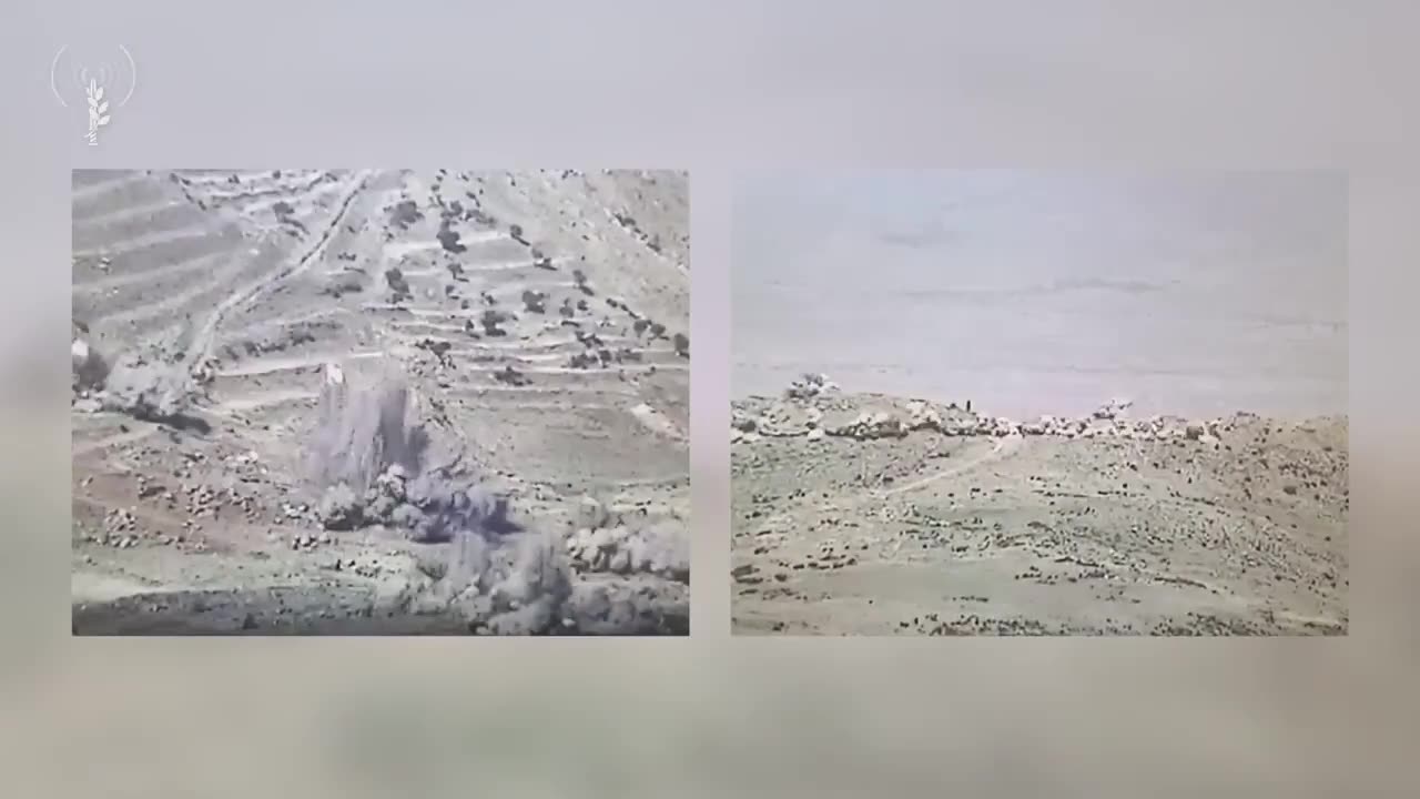 WATCH: IDF fighters are destroying outposts used by the Assad regime at the foot of Mount Hermon.