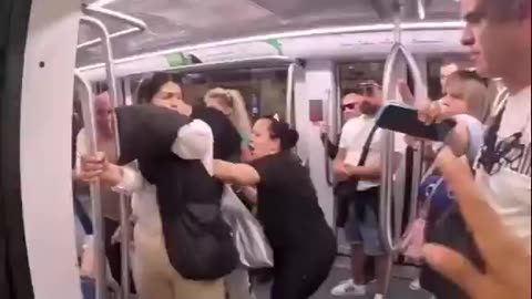 PICKPOCKET KICKED OUT OF THE TRAIN. WELL DONE.