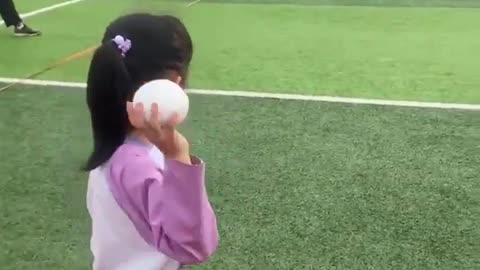 😂💡 Little Girl Throws White Ball! | FunFM