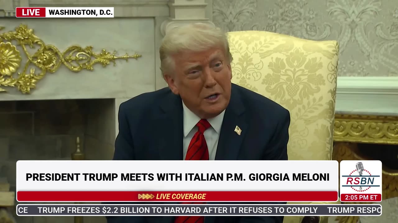 FULL SPEECH: President Trump Holds a Meeting with Italian Prime Minister Giorgia Meloni - 4/17/25