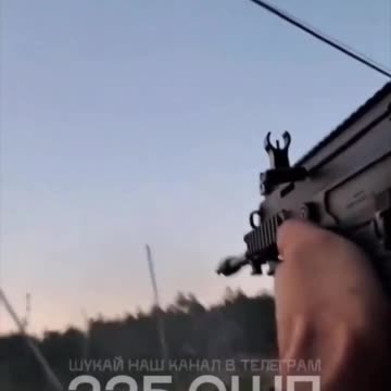 Ukrainian Soldier Shoots Down Russian Drone Tailing Truck