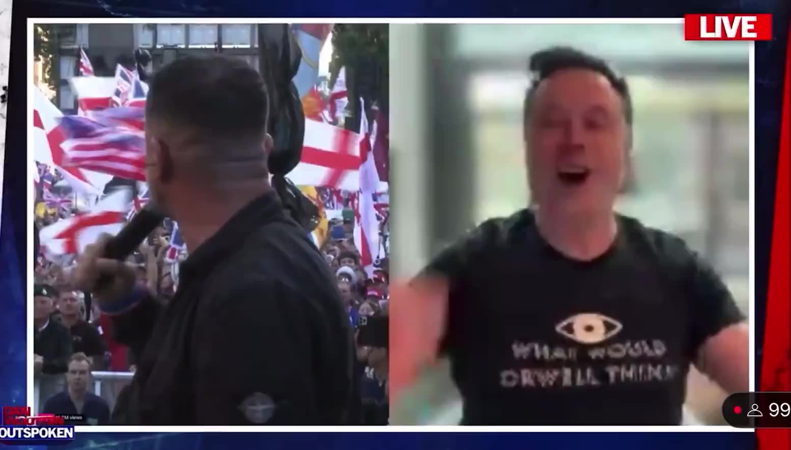 🚨BREAKING: Elon Musk just made a surprise virtual appearance at a free speech rally in London.