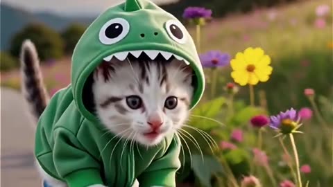 Wait for the little turn... 😮#cat #cute #cats #frog #skate