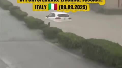 🌊Severe flooding caused by heavy rain in Portoferraio, Tuscany, Italy 🇮🇹 (09.09.2025)