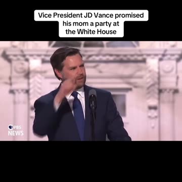 Vice President JD Vance promised his mom a party at the White House!
