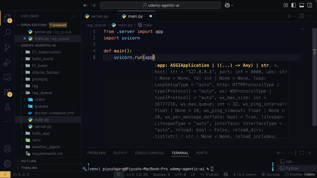 22.6 -FastAPI Endpoints setup for chat Queue