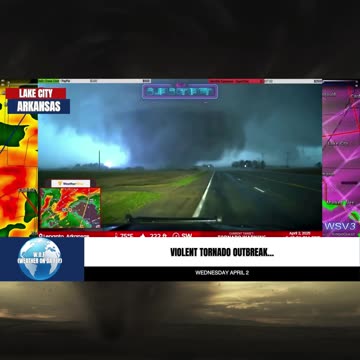 🌪️ Violent Tornado in Lake City, AR: April 2nd, 2025! #shorts #weatherupdate