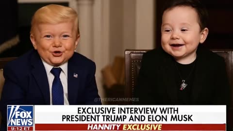 Baby Trump & Baby Elon Share a Laugh