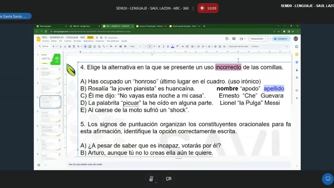 SAVIA SEMIANUAL 2024 | Semana 20 | Lenguaje