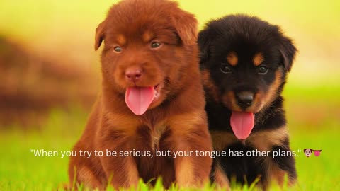 "Dog Sticking Out Its Tongue – Cuteness Overload!" 🐶👅
