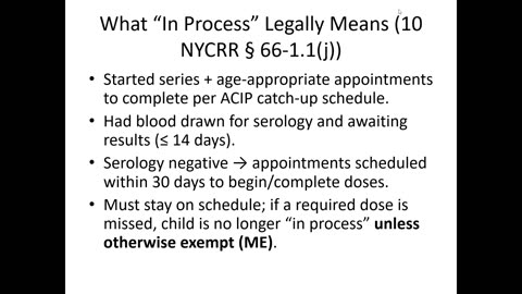 NY Medical Exemptions Chad Davenport, Esq. on First Week Issues