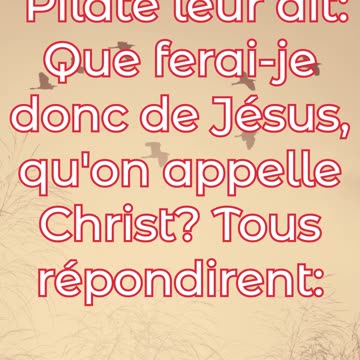 "Le Sort de Jésus : Le Cri de la Foule pour la Crucifixion" Matthieu 27:22,23#shorts #youtube #jesus