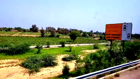 going-to-islamabad-by-bus-road-trip | Beautiful-side-view-green-fields-and-gardens-and-trees