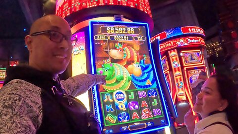 She wanted to POP the PINIATA on this NEW SLOT MACHINE in Silver Legacy Casino in Reno Nevada