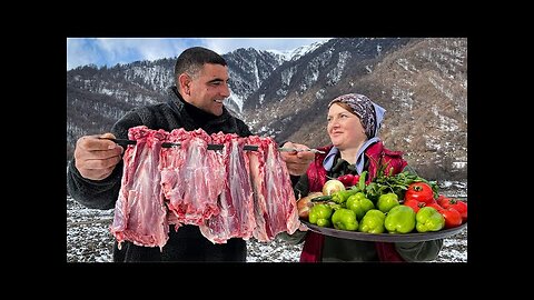 Lamb Neck with Vegetables in a Cauldron - VERY TENDER! Village Family Cooking