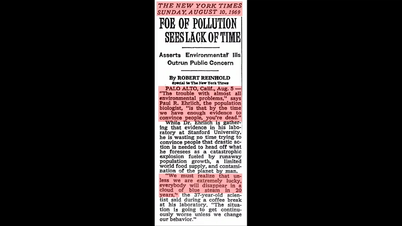 Experts That Cried "Climate Change"