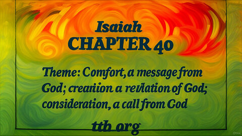 Isaiah Chapter 40 (Bible Study)