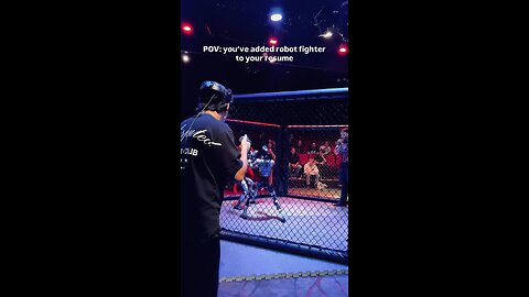 Virtual reality (VR) battles between humanoid robots