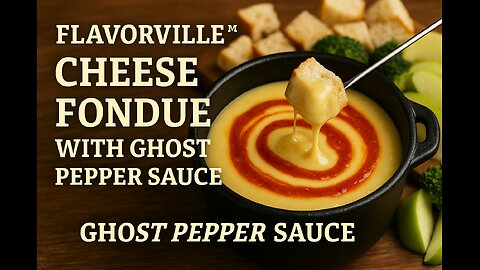 FlavorVille™ Cheese Fondue with Ghost Pepper Sauce | Fiery, Creamy, Bold