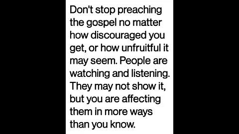 "Why We Preach"