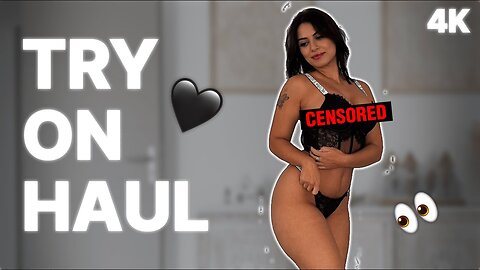 [4K] 🖤 TRY ON HAUL | Lingerie Transparente Noire