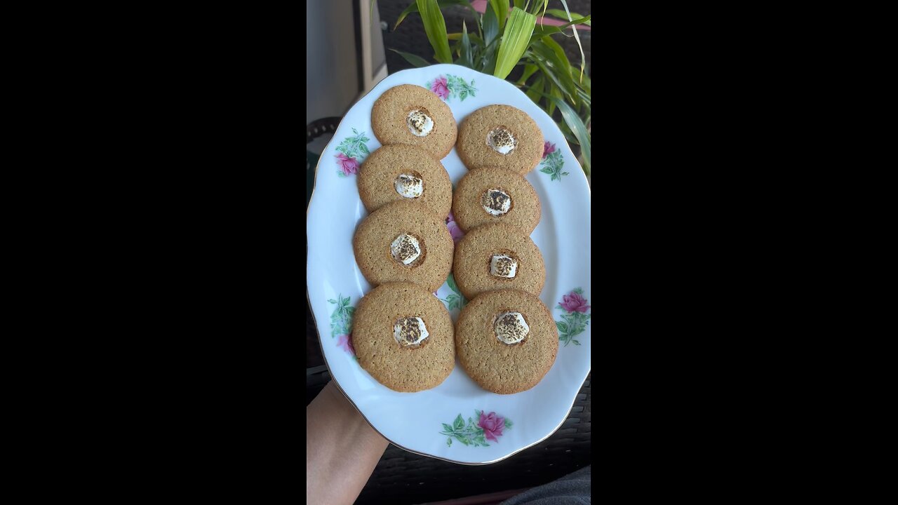 Einkorn Vanilla Cookies with a Toasted Marshmallow
