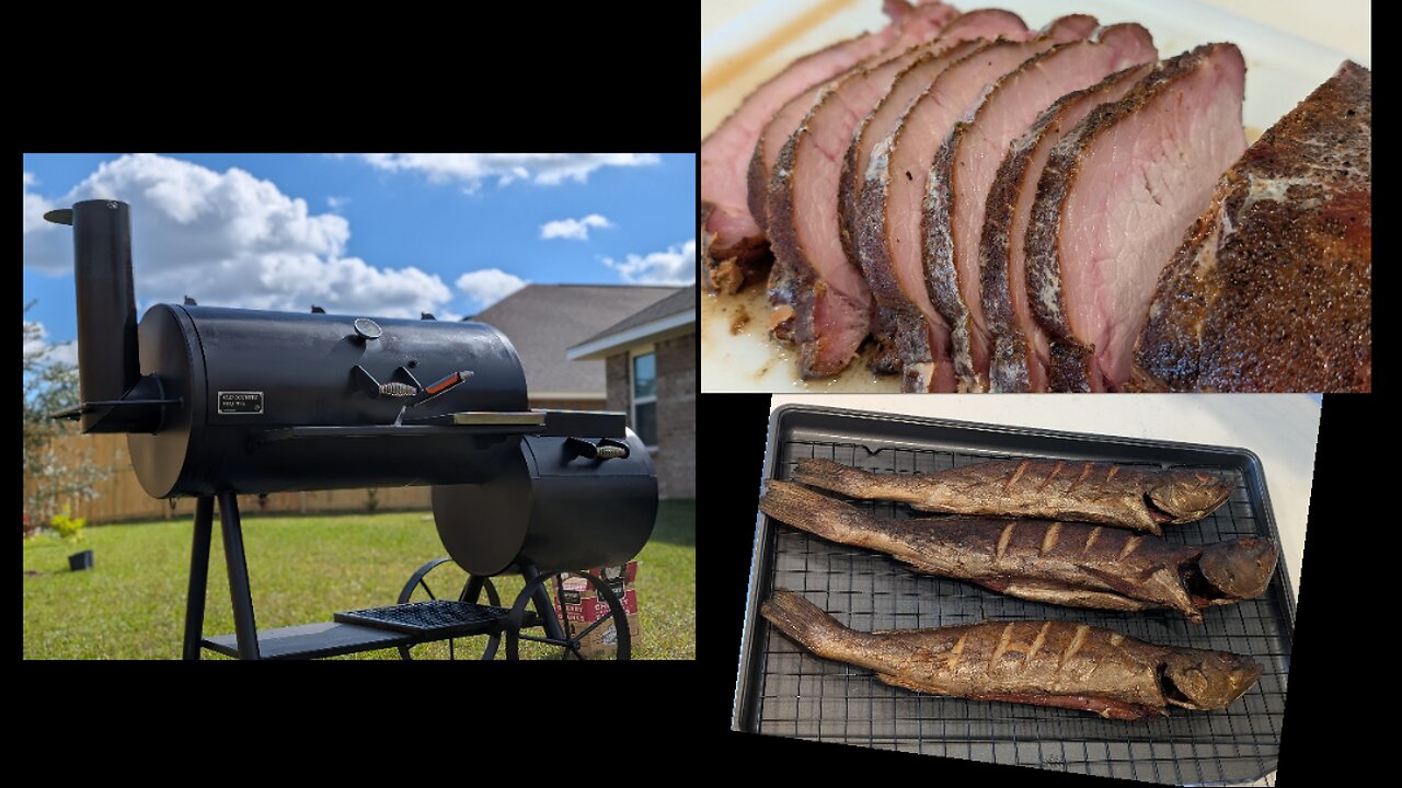 SMOKING TROUT AND PORK LOIN on the PECOS Smoker