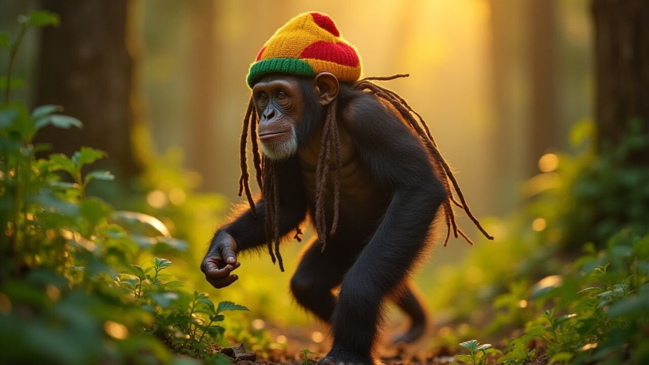 Rasta Monkey Running Away From His Baby Mama