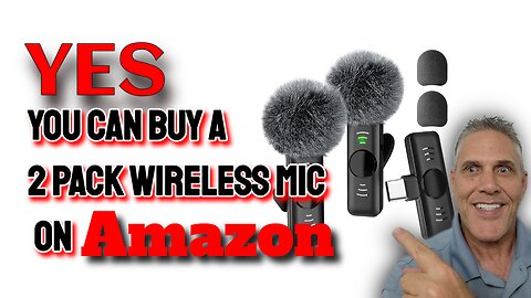 2 Pack Wireless Lavalier Microphone #online