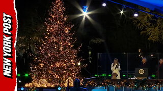 President Trump lights up the national Christmas tree