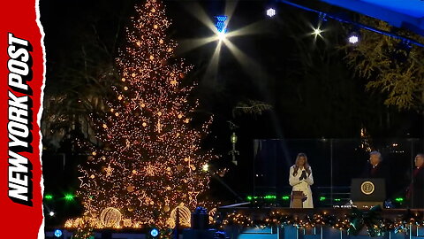 President Trump lights up the national Christmas tree