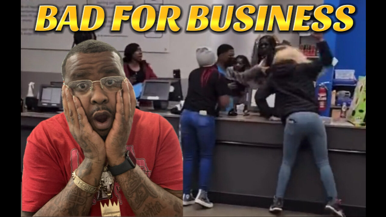 Walmart employees have an all out brawl in customer servce money center