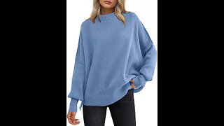ANRABESS Women Oversized Sweaters Batwing Long Sleeve