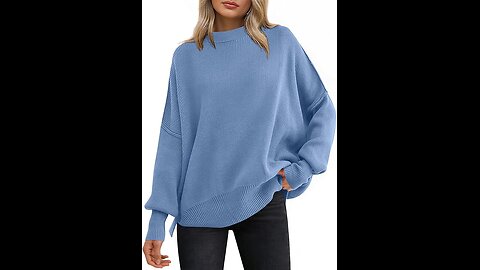 ANRABESS Women Oversized Sweaters Batwing Long Sleeve