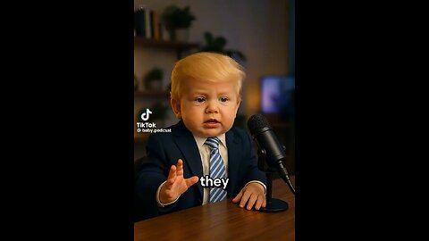 Baby Trump in Saudi Arabia Deep Thinking! He still ran the room!