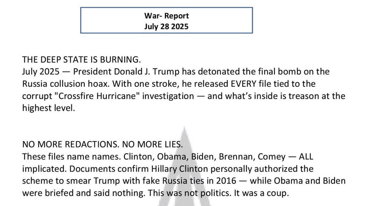 WAR REPORT - JULY 28 2025 - THE DEEP STATE IS BURNING
