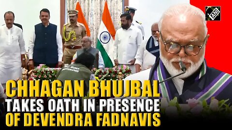 NCP leader Chhagan Bhujbal takes oath as Maharashtra minister in presence of Devendra Fadnavis