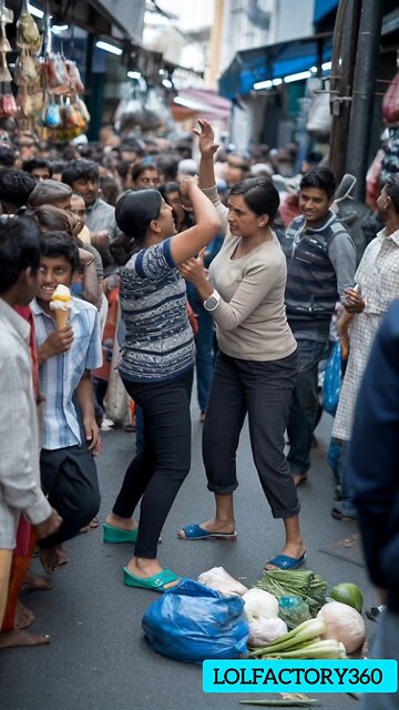 Girls Fighting in Busy Market – Caught on Camera!"😨