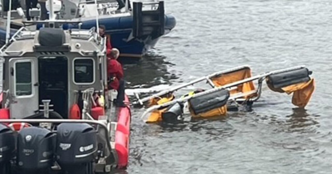 A Helicopter Crashed Into The Hudson River In New York.