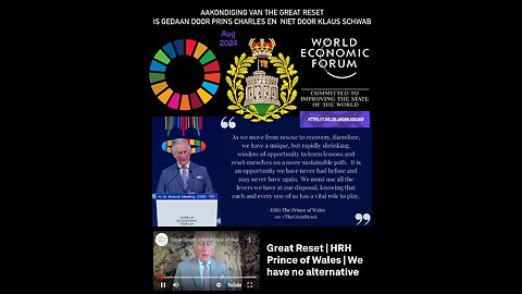 Aankondiging van The Great Reset is gedaan door prins Charles en niet door Klaus Schwab