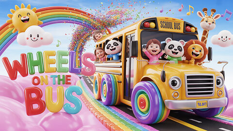 “Wheels on the Bus Go Round and Round | Fun 3D Nursery Rhyme for Kids | CocoTune”