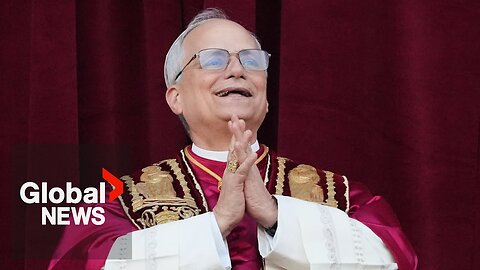 Pope Leo XIV greets faithful for 1st time from St. Peter’s Basilica balcony