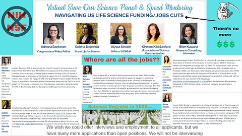 LIVE Reaction - Biotech Networks VIRTUAL Save Our Science Panel