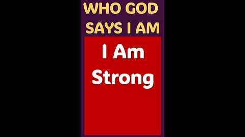 I AM STRONG #wordofgod #Jesus #speak #God #strong #peace #spirituality #power #fit #victory #joy